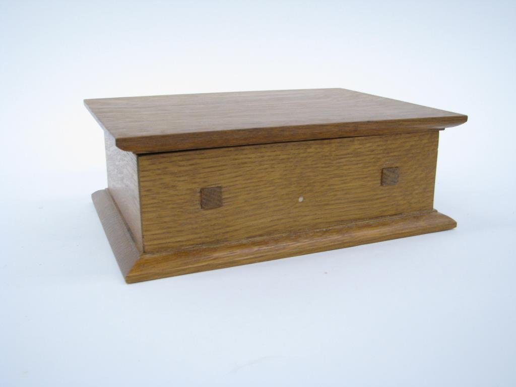 Stickley Mission Arts/Crafts Desk Box: Stickley Mission Arts/Crafts Desk Box, 89-3