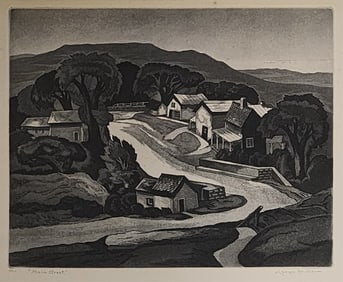 George Jo Mess Etching, "Main Street"
