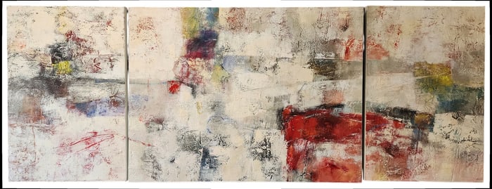 Tamar Kander 36x48x24(2) MixMed/Canvas "Stone Brid
