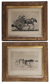 Two Etchings, Edmund Blampied (UK)