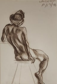 Emily Jackson Darnaby 12x8 Graphite Female Nude St