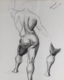 Emily Jackson Darnaby 19x15 Graphite Male Nude Stu