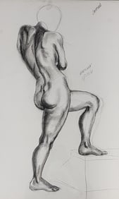 Emily Jackson Darnaby 25x15 Graphite Nude Study