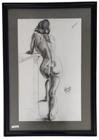 Emily Jackson Darnaby 25x15 Graphite Female Nude