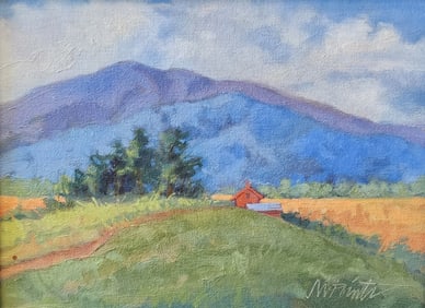 Jerry Points 9x12 O/B Rural Landscape, Home