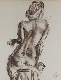 Emily Jackson Darnaby 9.5x7.5 Graphite Nude Study