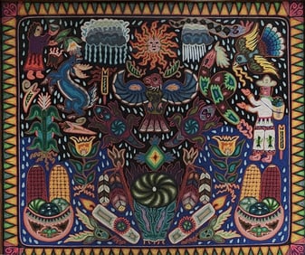 Framed Yarn Painting, Jose Carrillo