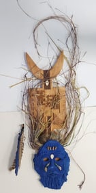One Plank Mask Sculpture, Sabra Richards