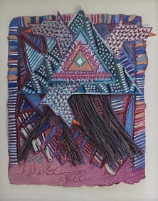 Ellen Zahorec 11x9 Collage Fabric Composition