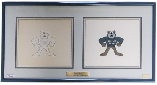 Original Animation Production Cel and Drawing