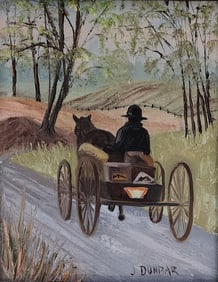 Jerry A Dunbar 10x8 O/B Amish Buggy
