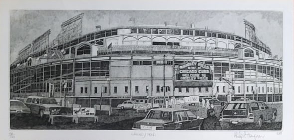 Philip Thompson, Ltd Ed Wrigley Field Etching