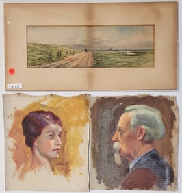 Three Original Works, Landscape, Portraits