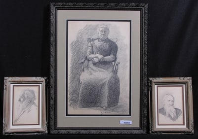 Zeno Hodge (3) Graphite Portraits