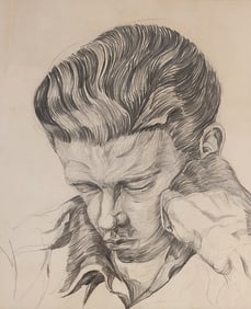 Emily Jackson Darnaby 11x9 Graphite Portrait of Man