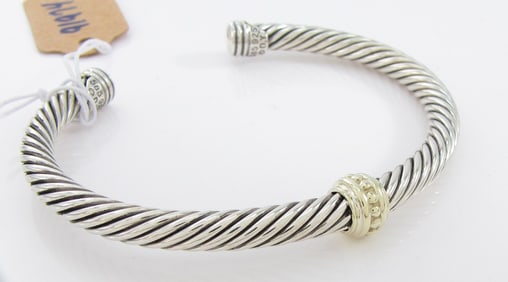 David Yurman 14K/Sterling Bracelet