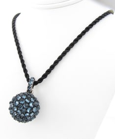 A David Yurman Lariat Necklace, 925, Topaz-Rhodium