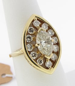 14K Yellow Gold Diamond Ring