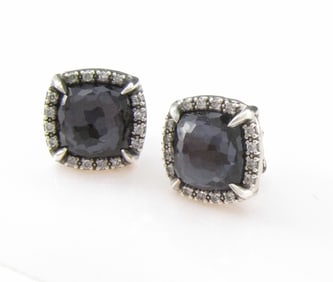 D Yurman Chatelaine Black Orchid Diamond Earrings