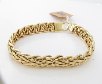 14K Yellow Gold Woven Bracelet