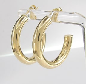 14K Yellow Gold Hoop Earrings