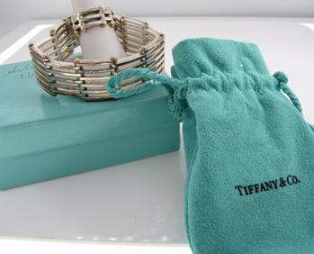 Tiffany 18K/Sterling Gatelink Bracelet and Ring