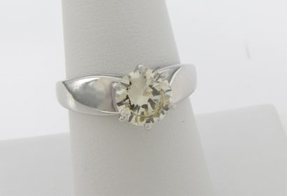 Platinum 1.2CTW Diamond Solitaire Ring