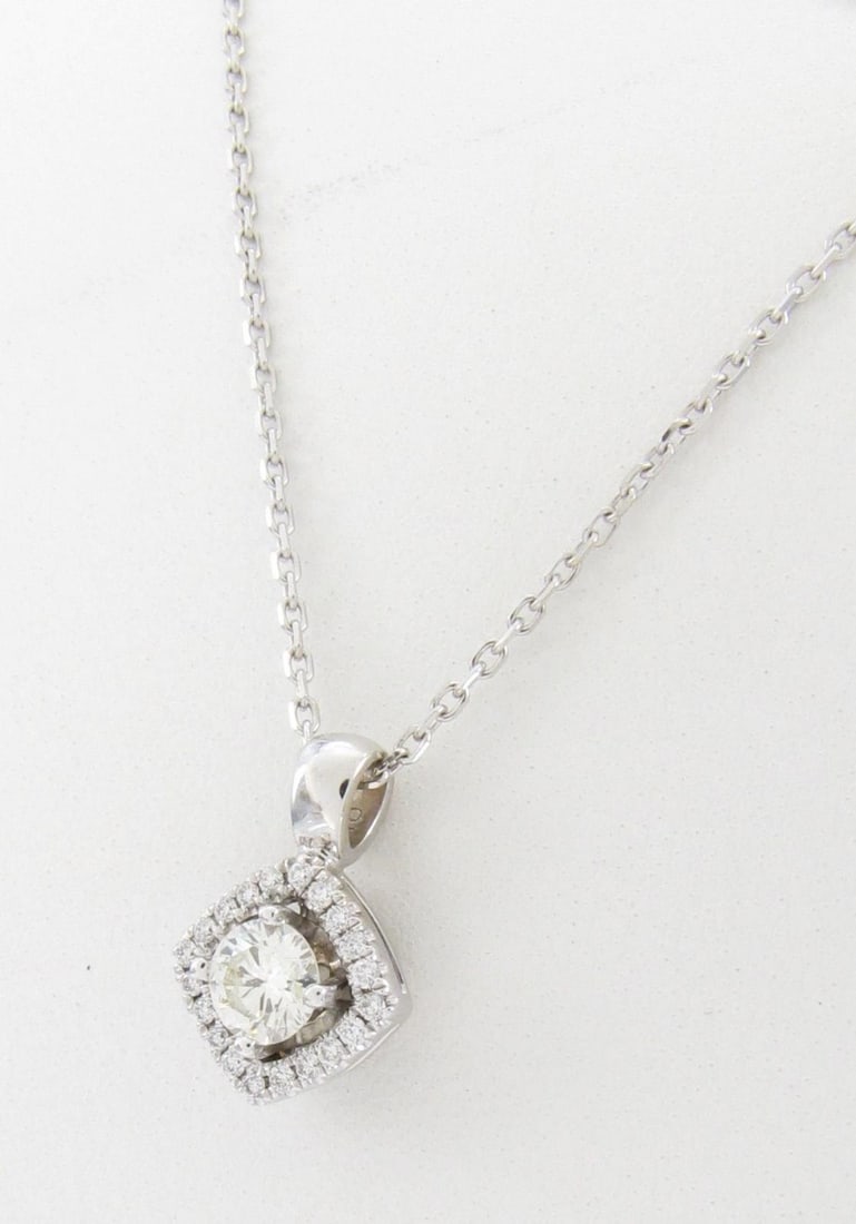 14K White Gold Diamond Pendant and Chain (1 of 3)