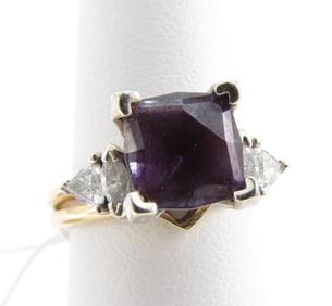 14K Yellow Gold Alexandrite Ring