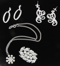 Four Formal Costume Jewelry items