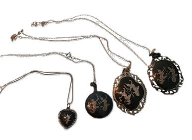(4) Siam Sterling Silver Pendant Necklaces