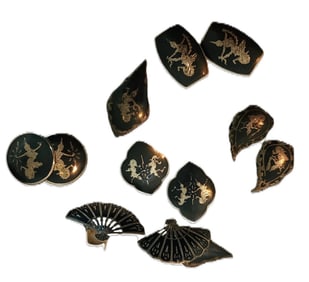 (6) Pair, Siam Sterling Clips