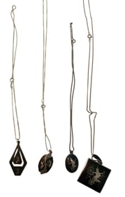 (4) Siam Sterling Silver Pendant Necklaces