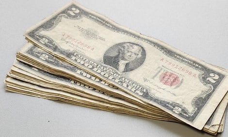 (26) 1953 $2 Red Letter Bills