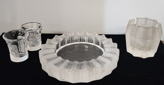 Four items, Lalique Crystal