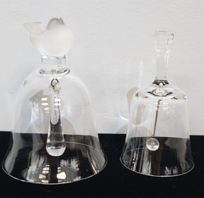 Lalique, Val St Lambert Crystal Bells