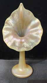 Steuben Gold Aurene Jack-in-the-Pulpit Vase, 130a