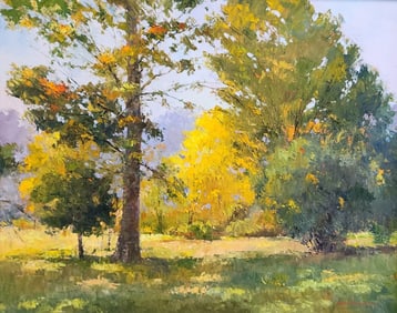 Don Russell 24x30 O/C Early Autumn Landscape