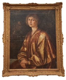 Charles Sillem Lidderdale 34x27 O/C Portrait of Y