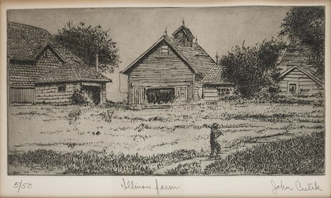 Framed Etching by John Culik