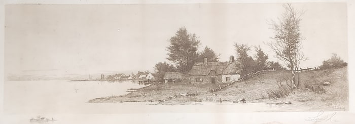 Framed Antique Photogravure, Edward Loyal Field