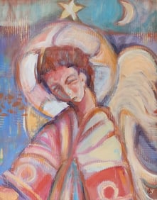 Jim Andrews (IN, 1952-2018) Angel Acrylic on Board