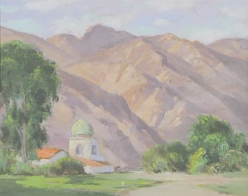 Charles Bradley (NY/CA, 1883-1954), 7.5x9.5 O/P, Landscape, Signed