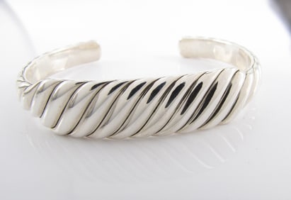 David Yurman Sterling Cable Bangle Bracelet