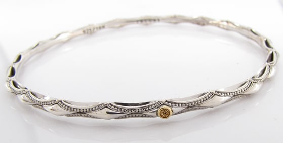 Tacori 18K/Sterling Bangle Bracelet