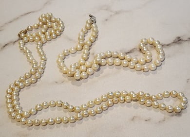 Two 14K Strand of Pearls