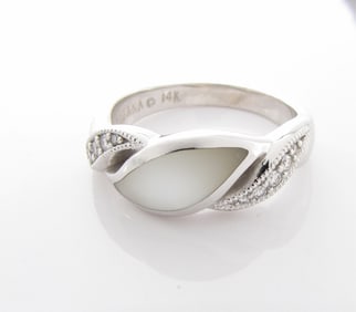 14K White Gold Kabana Saul MOP, Ring