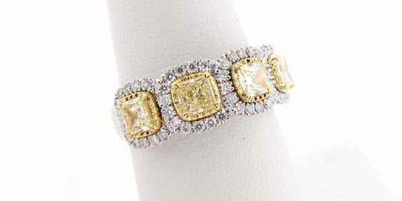 Christopher Designs 18K Yellow/White Diamond Ring