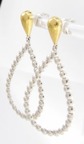 Gurhan Sterling, 22K Drop Earrings