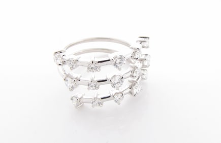 14K White Gold Phillips House Diamond Ring